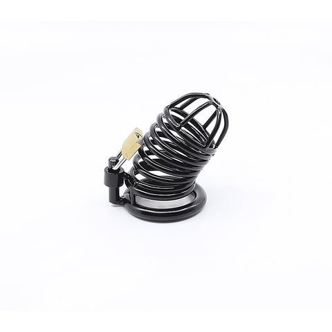 Matte Black Male Chastity Cage by Love In Leather - Male Chastity