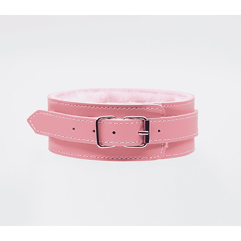 Fur Lined PU Collar and Lead Set by Berlin Baby - Collars and Leads