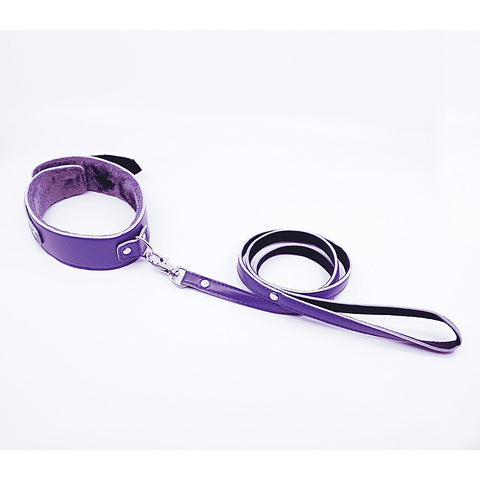 Fur Lined PU Collar and Lead Set by Berlin Baby - Collars and Leads