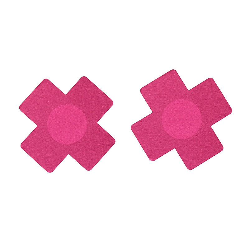 Satin Cross Women Nipple Pasties by Love In Leather - Breast and Nipple Toys
