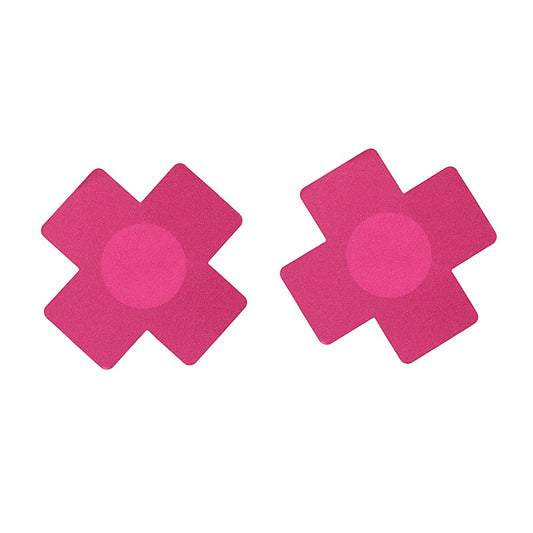 Satin Cross Women Nipple Pasties by Love In Leather - Breast and Nipple Toys