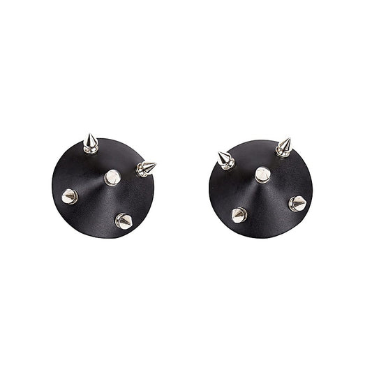 Faux Leather Studded Nipple Covers by Love In Leather - Breast and Nipple Toys