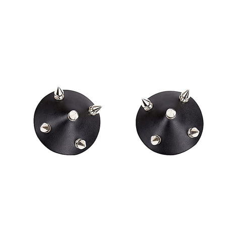 Faux Leather Studded Nipple Covers by Love In Leather - Breast and Nipple Toys