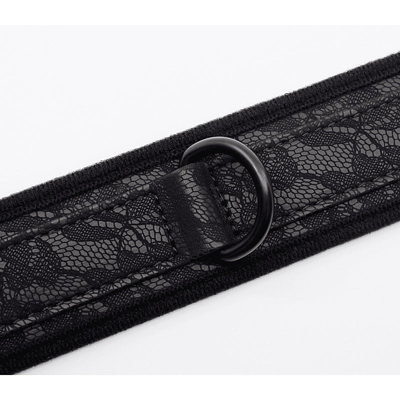 Lace Printed BDSM Leather Collar by Berlin Baby - Collars and Leads