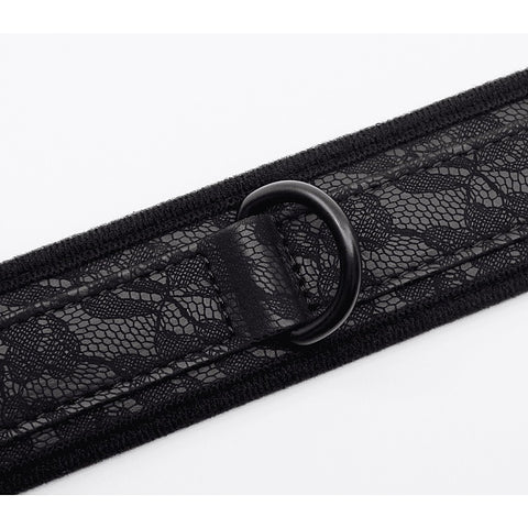 Lace Printed BDSM Leather Collar by Berlin Baby - Collars and Leads