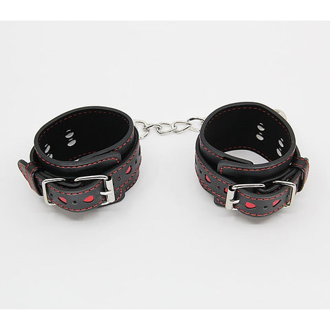 Metallic Heart Bondage Wrist Cuffs by Berlin Baby - Cuffs And Restraints