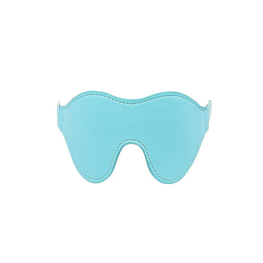 Turquoise Faux Leather Blindfold by Berlin Baby - Masks And Blindfolds