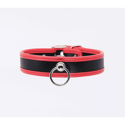 Thin Padded Faux Leather Bondage Collar by Berlin Baby - Collars and Leads