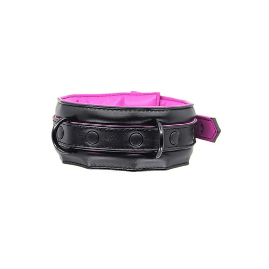 Padded Faux Flat Leather BDSM Collar by Berlin Baby - Collars and Leads