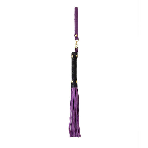 Mini BDSM Flogger With Latex Handle by Berlin Baby - Whips And Crops