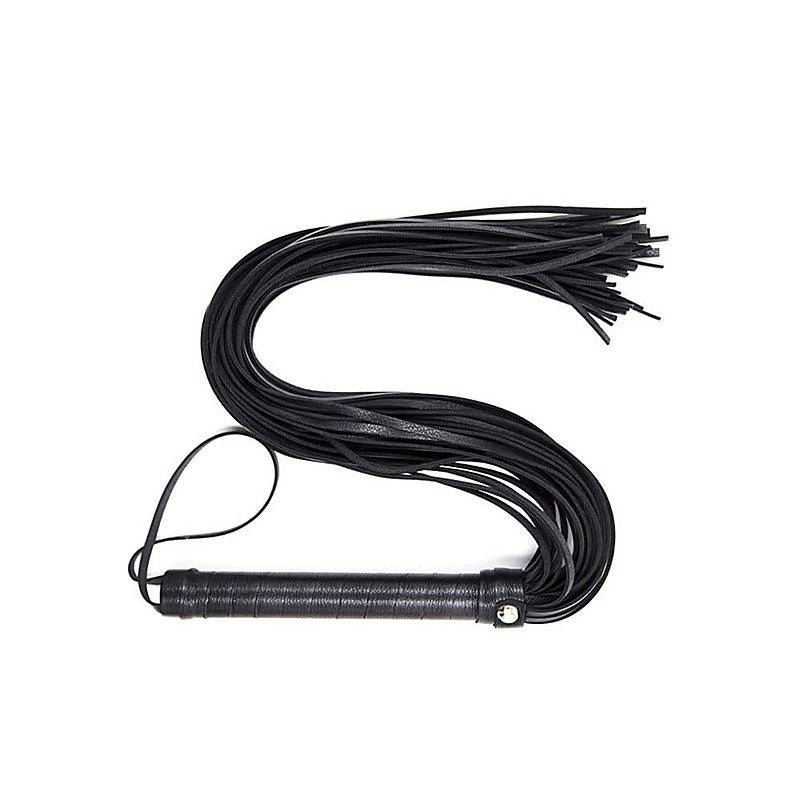 Long Faux Leather Bondage Flogger by Berlin Baby - Whips And Crops