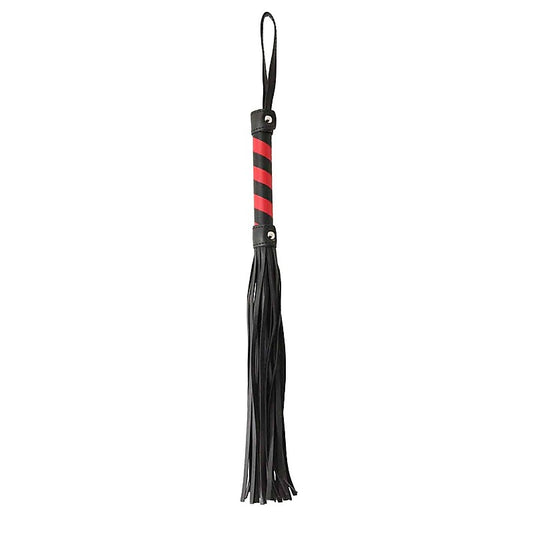 Black and Red Striped BDSM Flogger by Berlin Baby - Whips And Crops