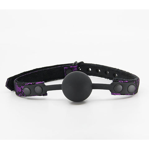 Satin & Lace Silicone Ball Gag by Berlin Baby - Bondage Gags and Bits