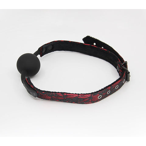 Satin & Lace Silicone Ball Gag by Berlin Baby - Bondage Gags and Bits