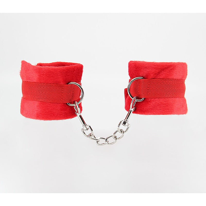 Plush Bondage Cuffs With Webbing Hook by Berlin Baby - Cuffs And Restraints