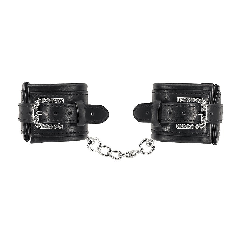 Diamante Buckle Bondage Wrist Cuffs by Berlin Baby - Cuffs And Restraints