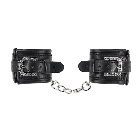Diamante Buckle Bondage Wrist Cuffs by Berlin Baby - Cuffs And Restraints