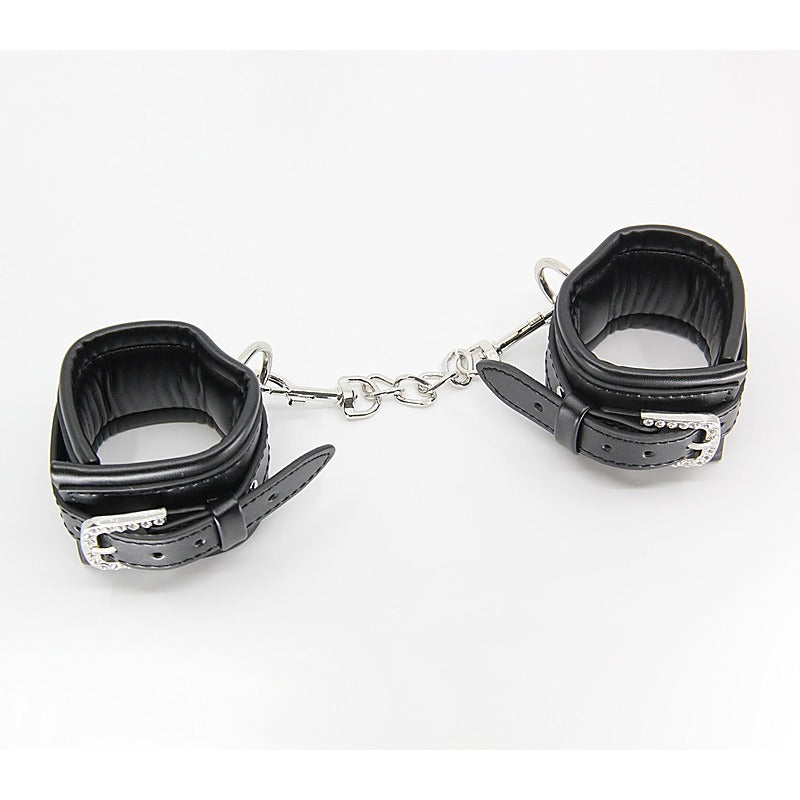 Diamante Buckle Bondage Wrist Cuffs by Berlin Baby - Cuffs And Restraints