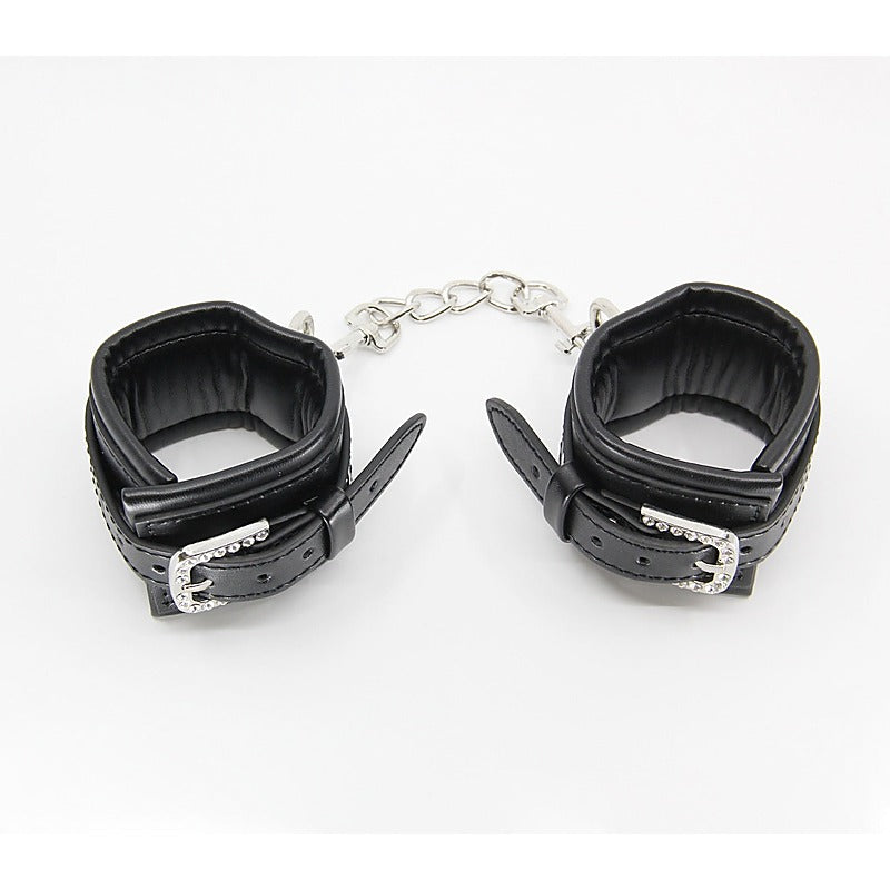 Diamante Buckle Bondage Wrist Cuffs by Berlin Baby - Cuffs And Restraints