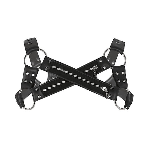 Cross Front Neoprene Body Brace by Love In Leather - Cuffs And Restraints