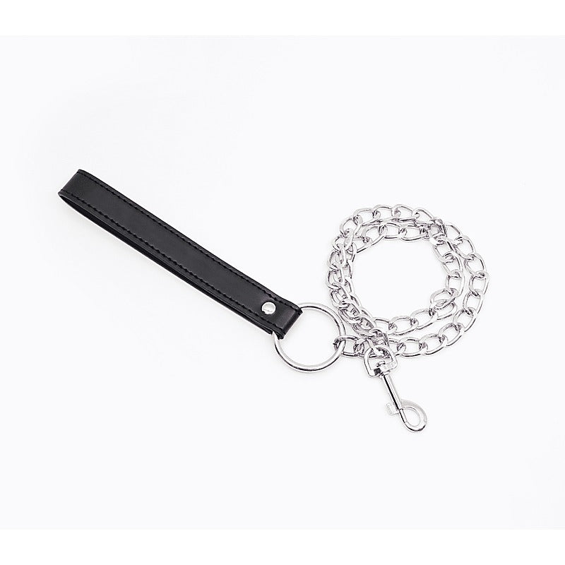 Faux Leather Handle Chain Lead by Berlin Baby - Collars and Leads