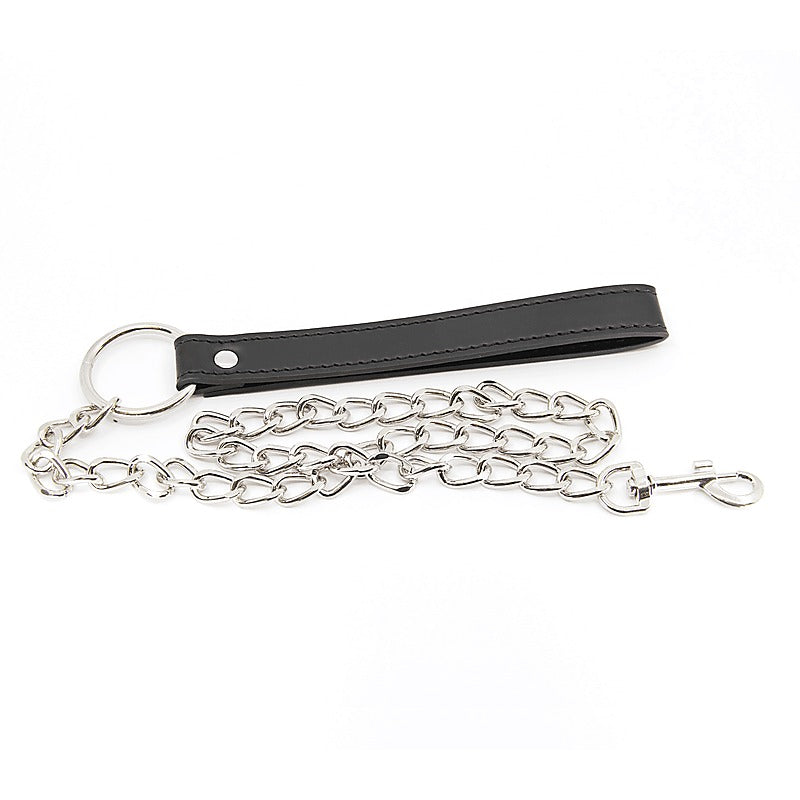 Faux Leather Handle Chain Lead by Berlin Baby - Collars and Leads