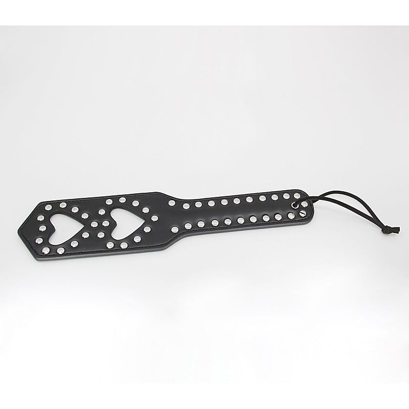 Silver Studded Detail Heart Paddle by Berlin Baby - Paddles And Slappers