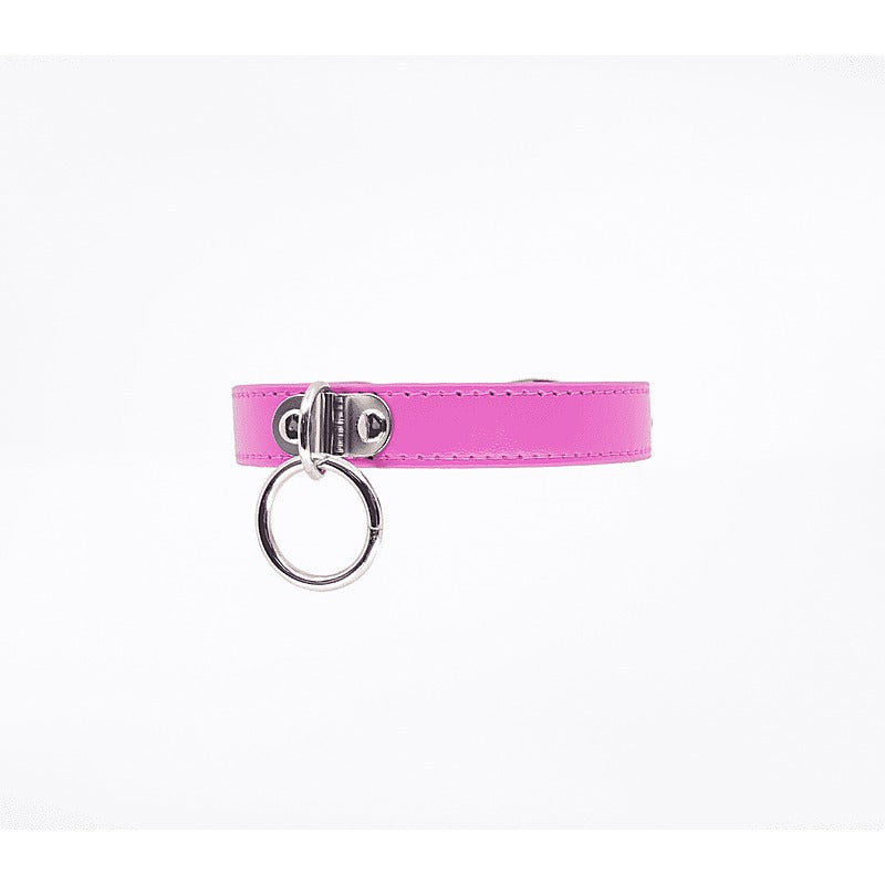 PU BDSM Collar With Centre Ring by Berlin Baby - Collars and Leads