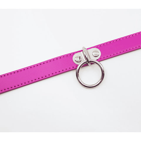 PU BDSM Collar With Centre Ring by Berlin Baby - Collars and Leads