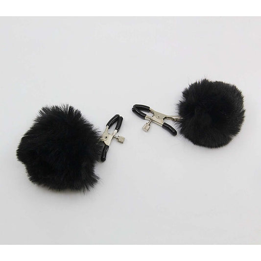 Pom Pom Women's Nipple Clamps by Love In Leather - Nipple and Clit Clamps