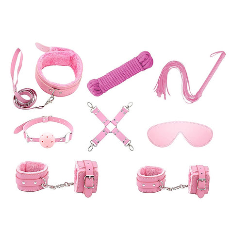 Premium 9 Piece Bondage Kit by Love In Leather - Bondage Kits