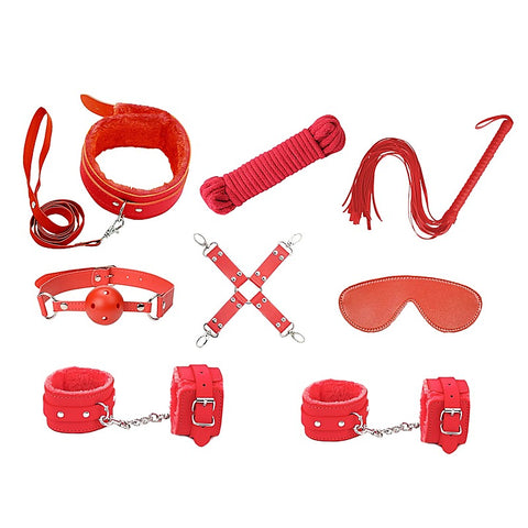 Premium 9 Piece Bondage Kit by Love In Leather - Bondage Kits