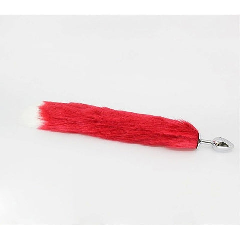 Faux Fur Fox Tail Butt Plug Small by Love In Leather - Butt Plugs