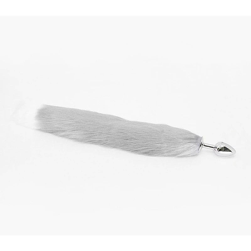 Faux Fur Fox Tail Anal Plug Large by Love In Leather - Butt Plugs