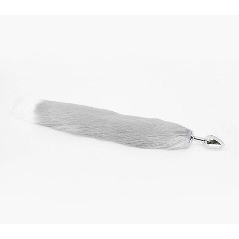 Faux Fur Fox Tail Anal Plug Large by Love In Leather - Butt Plugs
