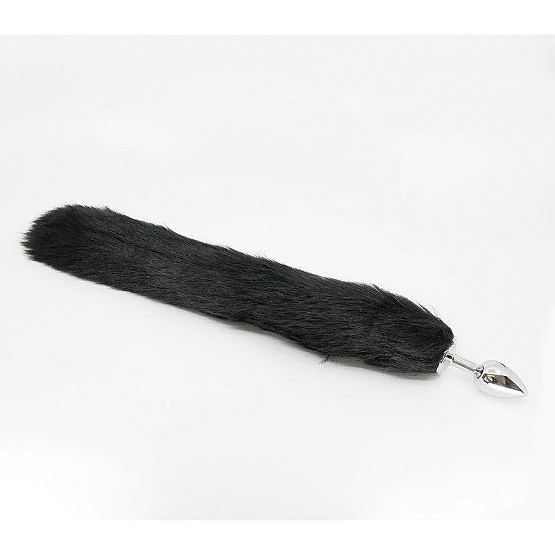 Aluminium Alloy Faux Fur Butt Plug Small by Love In Leather - Butt Plugs