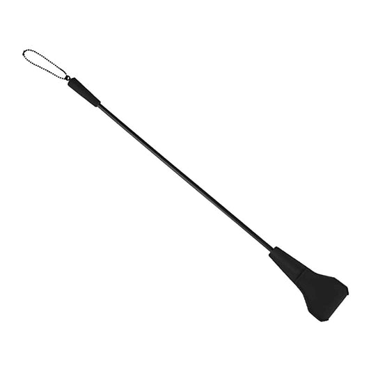 Black Riding Crop With Silicone Tab by Love In Leather - Whips And Crops