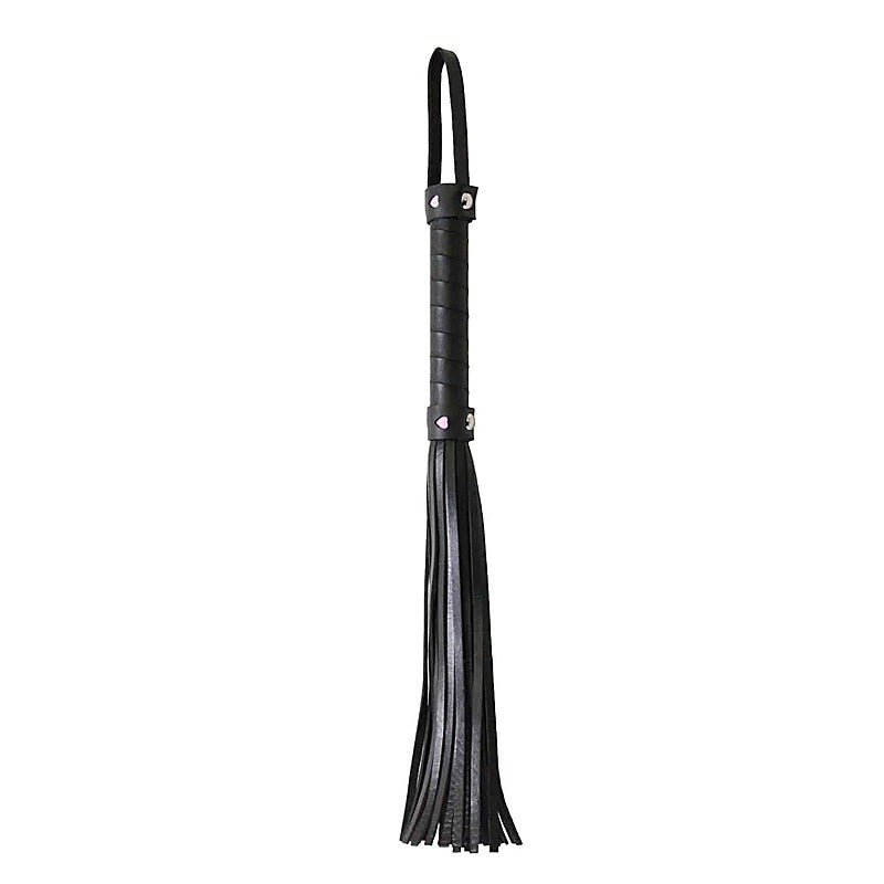 Faux Leather Flogger With Heart Design by Berlin Baby - Whips And Crops