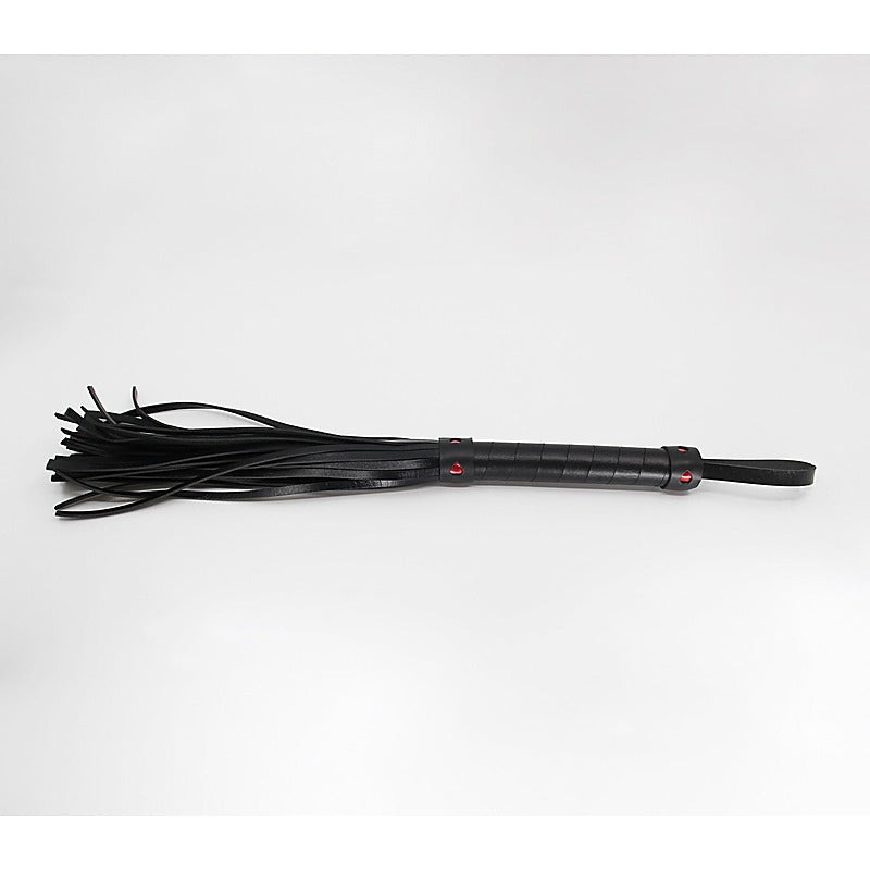 Faux Leather Flogger With Heart Design by Berlin Baby - Whips And Crops