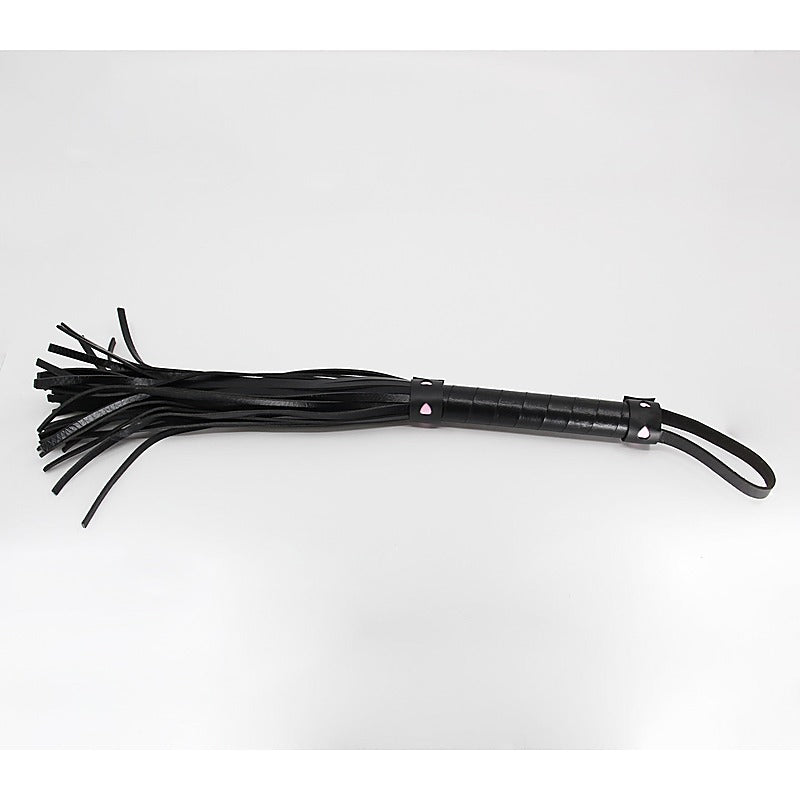 Faux Leather Flogger With Heart Design by Berlin Baby - Whips And Crops