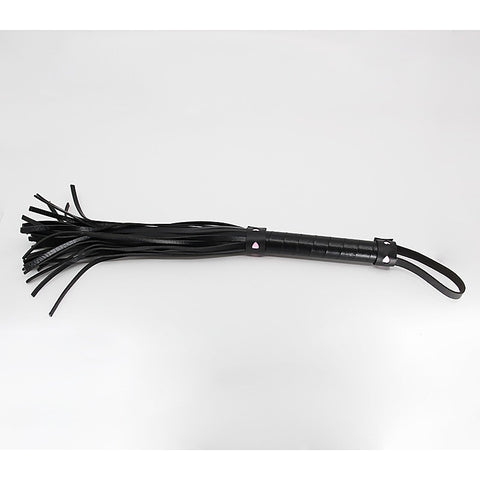 Faux Leather Flogger With Heart Design by Berlin Baby - Whips And Crops