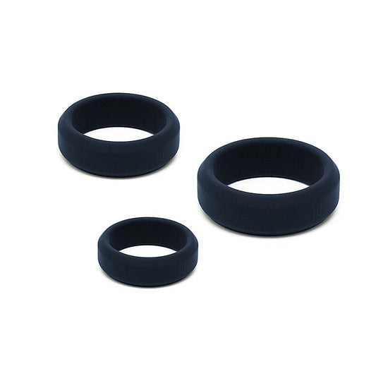 Bevelled Fat Boy Cock Ring 3 Pack by Love In Leather - Cock Ring Sets