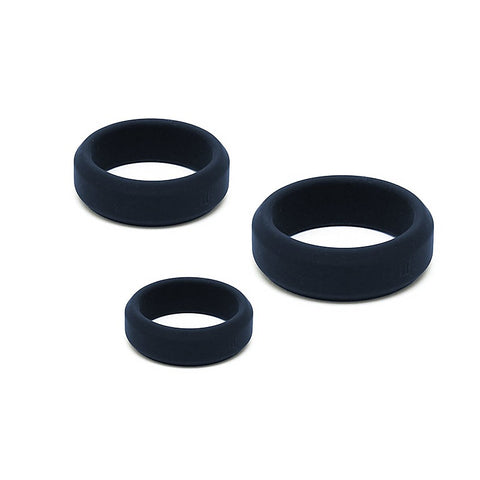Bevelled Fat Boy Cock Ring 3 Pack by Love In Leather - Cock Ring Sets