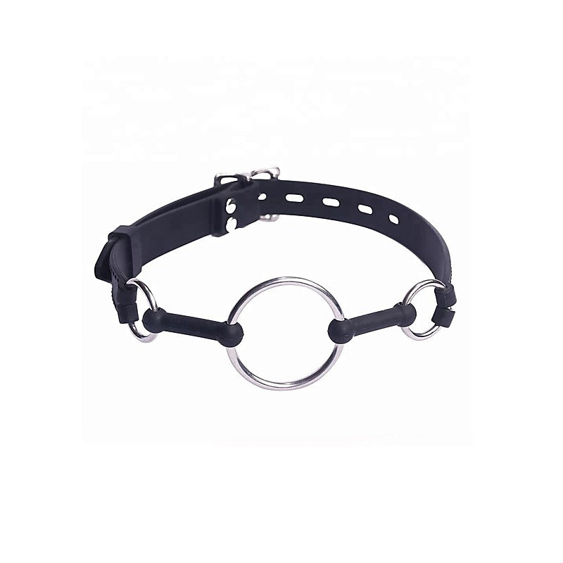 Metal and Silicone O-Ring Gag by Love In Leather - Bondage Gags and Bits