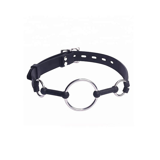Metal and Silicone O-Ring Gag by Love In Leather - Bondage Gags and Bits