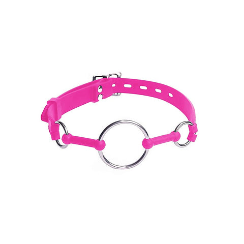 Metal and Silicone O-Ring Gag by Love In Leather - Bondage Gags and Bits