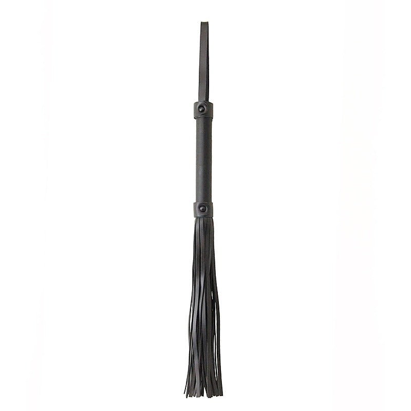 Black Leather Look BDSM Flogger by Berlin Baby - Whips And Crops