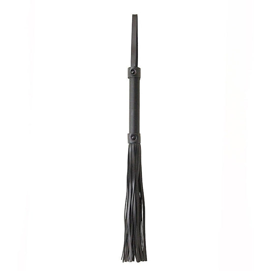 Black Leather Look BDSM Flogger by Berlin Baby - Whips And Crops