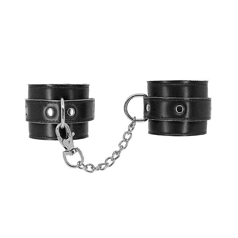 Faux Fur Lined Leatherette Ankle Cuffs by Berlin Baby - Cuffs And Restraints
