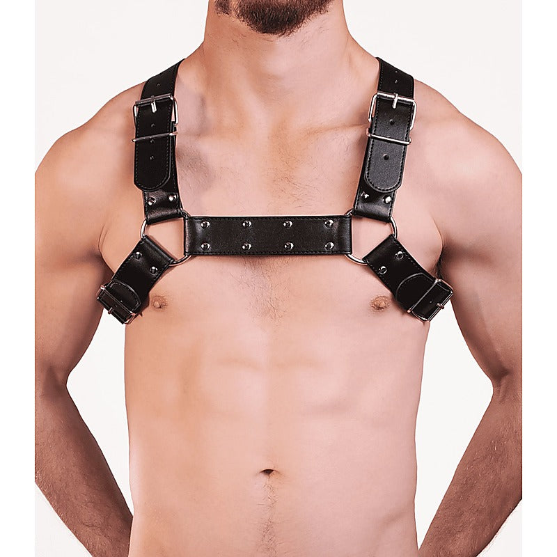 PU Leather BDSM Play Bulldog Brace by Berlin Baby - Cuffs And Restraints